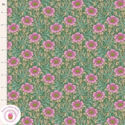 Ткань для лоскутного одеяла TILDA HIBERNATION 100537 Winterrose Sage ТОН ФИННАНГЕР - Изображение 1 из 4