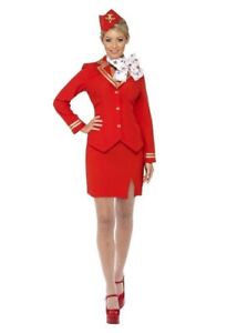 Trolley Dolly Costume - Woman's Fancy Dress Halloween  Stag night,  Stewardess