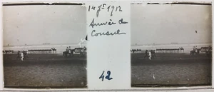 Maroc Casablanca.Stereo sur verre originale.Morocco.Juil.1912.Arrivée du Consul. - Picture 1 of 1