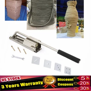 Extrusora de arcilla para cerámica y cerámica kit de herramientas de acero inoxidable montado en la pared EE. UU. - Imagen 1 de 12