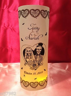 10 centros de mesa personalizados de vitela para boda luminarias esqueletos decoraciones Foto 1 de 4