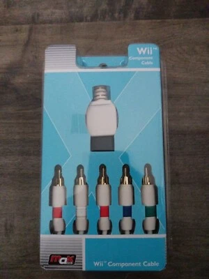 Component RCA Audio Video High Def HDTV AV Adapter Cable Cord Nintendo Wii - Image 1 of 2