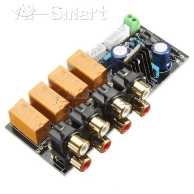4 CH Audio Input signal Selector Relay Board / Signal Switching Amplifier Board - Image 1 of 4