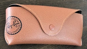Replacement Case For Ray-Ban SUNGLASS CASE Leatherette Brown - Picture 1 of 3