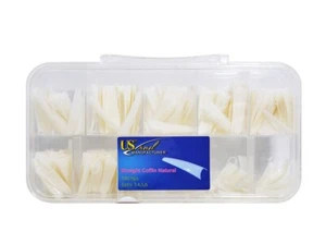 US Nail Manufacturer - Straight Coffin Natural Nail Tip (540 Tips/Box) - Picture 1 of 1