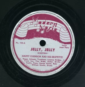 78tk-R&B-MODERN 122-Happy Johnson Sextette-(Jelly Jelly/Brooklyn Stomp) - Foto 1 di 2