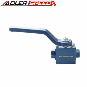 ADLER SPEED Brake Line Lock Shut Off Valve Lock 1/8" NPT Billet Aluminum Blue - Picture 1 of 7