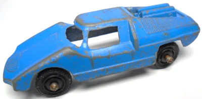 VINTAGE TOOTSIE TOY FIAT ABARTH BLUE PRESSED STEEL 2 1/2" DIECAST CAR - Image 1 of 4