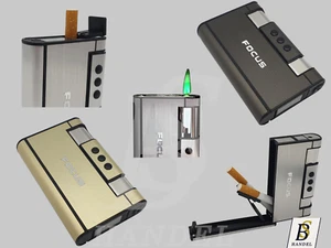 Dispenser di sigarette 2 in 1 portasigarette con accendino d'assalto in regalo 4 colori - Foto 1 di 14