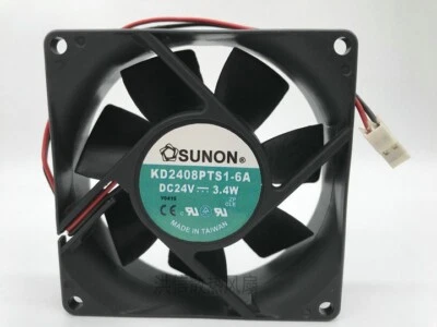 SUNON  KD2408PTS1-6A 24V 3.4W 8025 8CM 80mm 2-wire cooling fan 2pin - Image 1 of 3