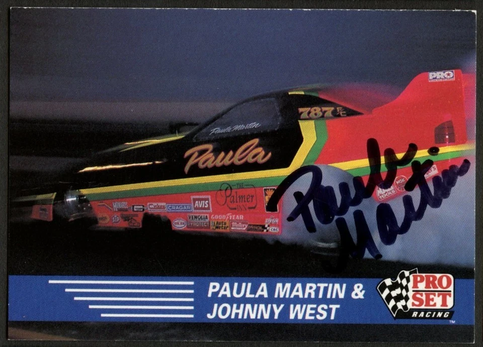 Paula Martin #80 signed autograph auto 1991 Pro Set  NHRA Trading Card - Image 1 of 1