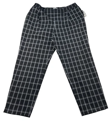 Bar III Dress Pants Womens size XL Black White Pull On Business Career New - Image 1 of 4