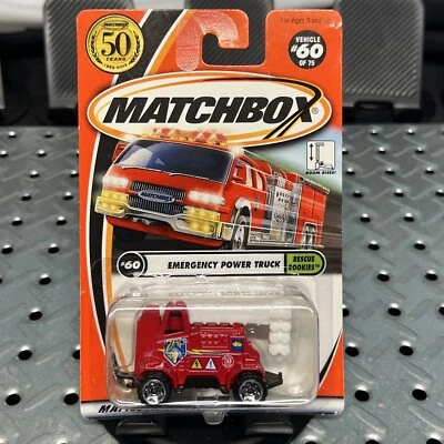 2001 Matchbox Emergency Power (Light) Truck NIP TH LOGO - Image 1 of 4