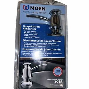 Moen 3916 Chrome Soap Lotion Dispenser Spot Resist Stainless 2.56 in Versatile