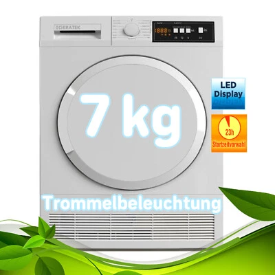 Trockner Kondenstrockner Wäschetrockner 7kg 15 Programme Trommelbeleuchtung   - Bild 1 von 4