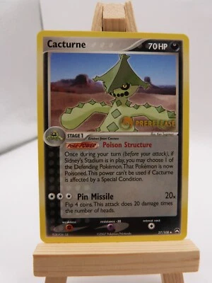 Pokemon Pre-Release Card : Cacturne  27/108 (Ex Power Keepers) - Image 1 of 4