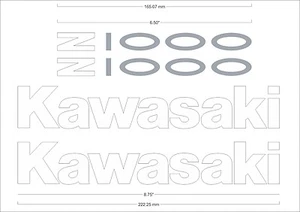 Pegatinas Kawasaki Z1000 2003 BLANCO/PLATA combinaciones de colores - Imagen 1 de 4