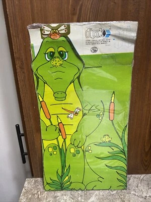 "Caja de regalo 3D emergente animal Dipak vintage años 70 cocodrilo #3842 4,75x4,75x11,5""" Foto 1 de 4