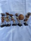 5 VTG Tribal Native Musician Handmade Seed Nut Dolls Souvenir Figurines Island