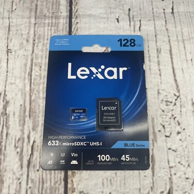 Lexar High-Performance 633x 128GB microSDXC UHS-I Card with SD Adapter - Image 1 of 3