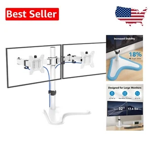 Versatile VESA-Compatible Dual Monitor Stand with Cable Management - Aluminum - Picture 1 of 9