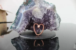 Tensor Ring Love Heart Pendant Polished Pure Copper EMF Orgone Sacred Cubit - Picture 1 of 12
