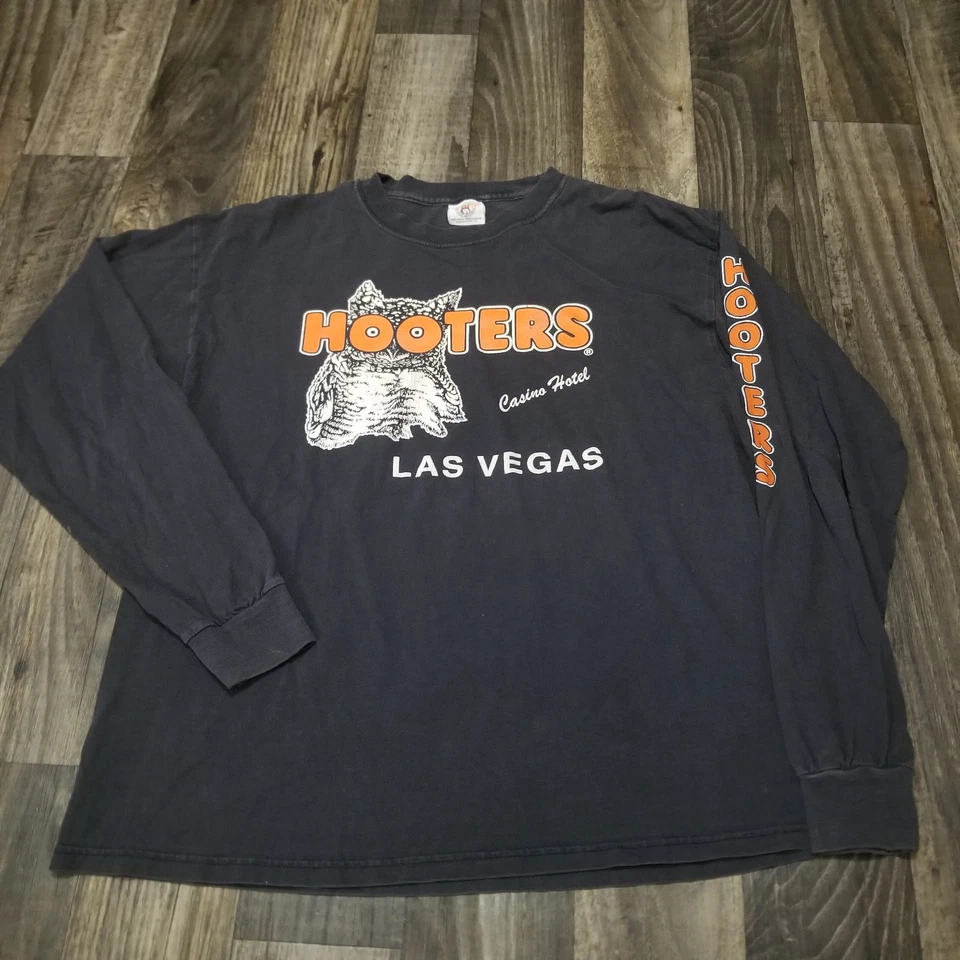 Camisa Hooters Casino Las Vegas Para Hombre XL Manga Larga (Tiene Agujero/Desteñido)  Foto 1 de 4