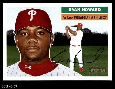 2005 Topps Heritage #89 Ryan Howard Phillies ROYw 8 - NM/MT - Image 1 of 2