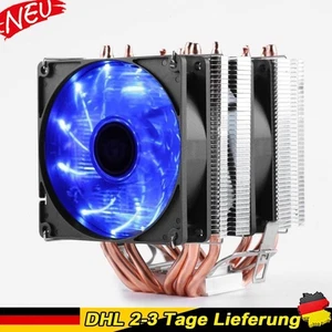 Computer 150W PWM CPU-Kühler AMD Intel Lüfter Gaming leise Kupfer Heatpipes NEU - Afbeelding 1 van 5