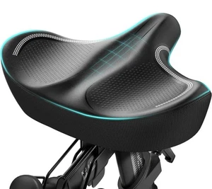Oversized Bike Seat, Extra Wide Comfort Pure Memory Foam Bicycle Seat Cushion... - Picture 1 of 7
