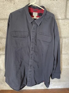 Vintage LLBean Jacket XXXL Grey 100% Cotton With Plaid Liner. - Picture 1 of 11