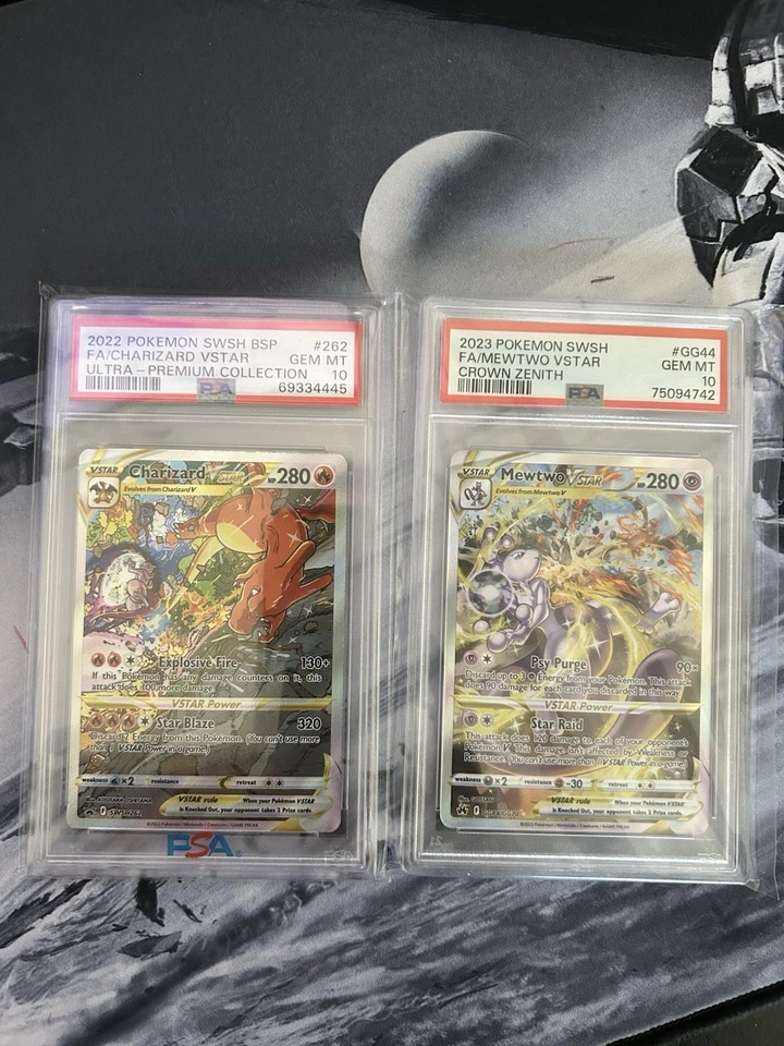 Charizard VSTAR SWSH262 Mewtwo VSTAR GG44 PSA 10 Gem Mint - Image 1 of 1