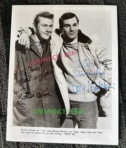 George Maharis & Martin Milner ROUTE 66 Photo 8x10 Glossy SIGNED BY BOTH - Picture 1 of 3