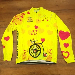BXIO Womens Large Cycling Jersey Long Sleeve 20" P2P LS Neon - Picture 1 of 9