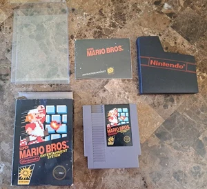 Super Mario Bros. Nintendo NES  Black Box CIB Complete in Box Hangtab Authentic  - Picture 1 of 13
