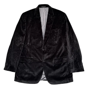 Calvin Klein Velvet Blazer Jacket Black Mens 44L - Picture 1 of 10