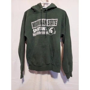 Michigan State Spartans Sudadera con Capucha Hanes Pullover Sudadera Verde Mediana - Imagen 1 de 3
