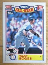 1990 Topps Glossy All-Star Wade Boggs Baseball Card #15 Red Sox HOF VG