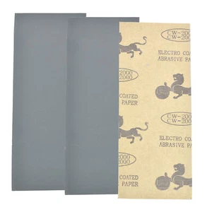 3x Wet Dry Sandpaper Sheets 3.5"x9" 2000# grit Quality Waterproof Sanding Paper - Picture 1 of 8