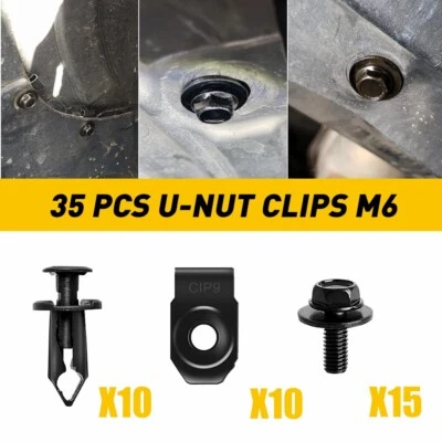 Pernos de carrocería y clips de tuerca en U para KIA - Protector contra salpicaduras bajo cubierta del motor M6 Foto 1 de 4