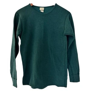 L.L. Bean Green Wool Blend Hiking Outdoor Warm Base Outer Layer Shirt Size S - Picture 1 of 7