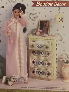 Annie’s Attic "Boudoir Decor" Barbie Plastic Canvas Pattern Dresser Lamp - Picture 1 of 1
