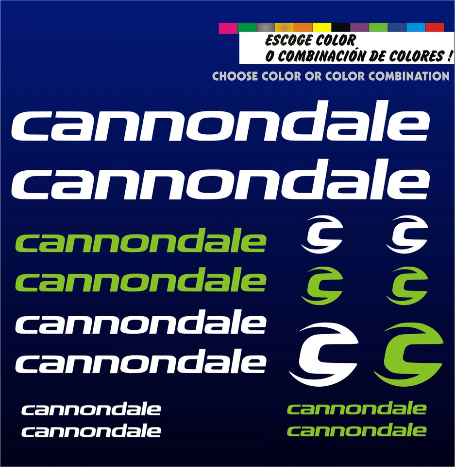 PEGATINAS - STICKERS - VINILO -LAMINA- PACK- BICICLETA - BIKE - CANNONDALE