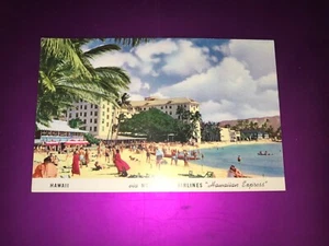 Vintage 1954 Hawaii über Northwest Orient Airlines Hawaiian Express Postkarte - Bild 1 von 9