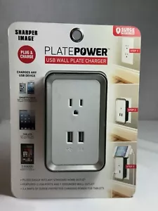 Sharper Image PLATEPOWER USB Wall Plate Charger TSI-609 – New, Factory-Sealed - Picture 1 of 12