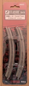 ROKUHAN Z Gauge R002 R195mm 45º Curved Track 4 pcs / Japan - Picture 1 of 2