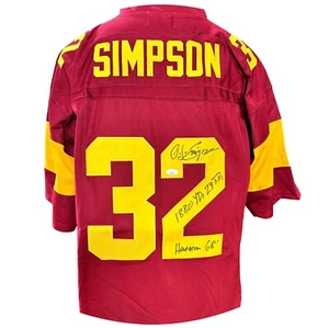 OJ Simpson Signed Inscribed "Heisman" USC Trojans Jersey JSA COA O.J. Autograph - Picture 1 of 5