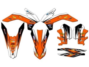 2014 EXC VELOCITY Orange Senge Graphics Kit Compatible with KTM - Picture 1 of 4
