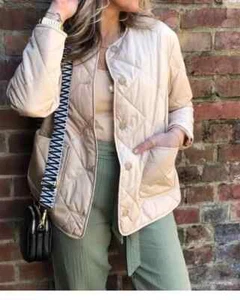 TU Womens Coat Jacket Size 8 10 & 22 Lightly Padded Collarless Button Up NEW - Picture 1 of 9