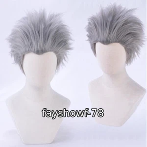Devil May Cry Vergil Cosplay Silber Grau Perücke Halloween Slicked-Back Perücke Requisite 1 Stück - Bild 1 von 7